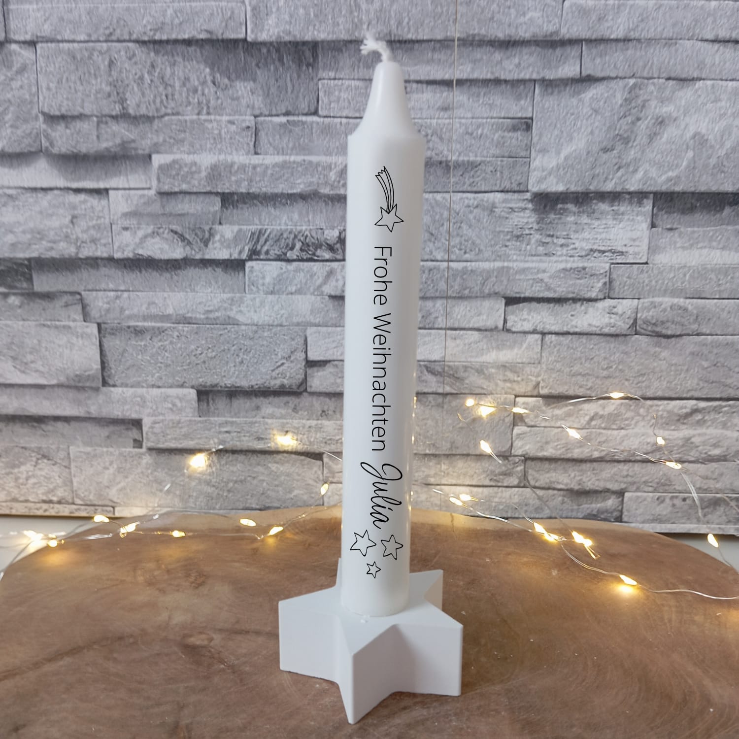 Weihnachtskerzen Name