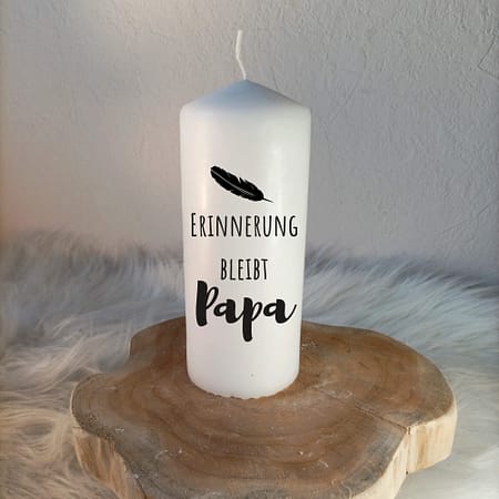 Trauerkerze mit Namen