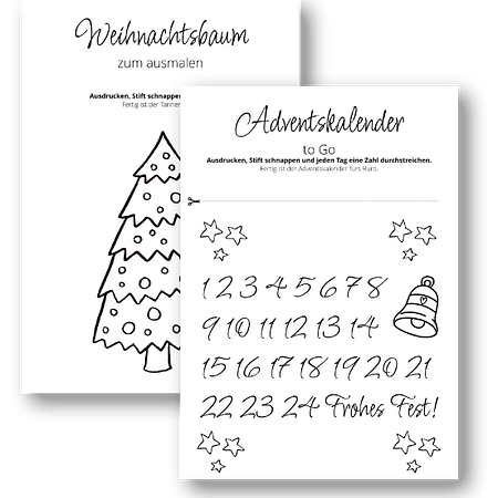 adventskalender zum ausdrucken